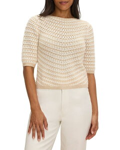 �j�b�N�v���X�]�[�C ���f�B�[�X �A�E�^�[ �j�b�g�E�Z�[�^�[ NIC+ZOE Crochet Boat Neck Sweater Neutral Multi �}���`�J���[