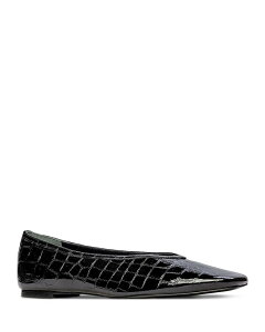 �u���b�N�X�G�[�h�X�^�W�I ���f�B�[�X �V���[�Y �p���v�X Black Suede Studio Women'snip Toe Ballet Flats Black Croc �u���b�N