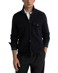 ���C�X �����Y �g�b�v�X �V���c �g�[�� �E�[�� REISS Dunstall Wool Overshirt Navy �l�C�r�[