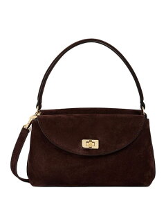 �T���h�� ���f�B�[�X �o�b�O �~�j �X�G�[�h Sandro Le Grand Bazaar Mini Suede Top Handle Bag Brown �u���E��