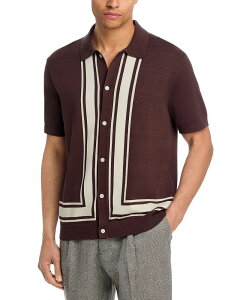 ���C�h�E�F�� �����Y �g�b�v�X �V���c Madewell Border Stripe Short Sleeve Shirt Rum Raisin �X�g���C�v