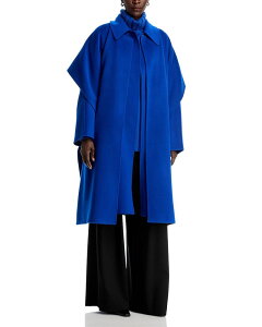 ���t�@�C�G�b�g�����t�H�[�G�C�g ���f�B�[�X �g�b�v�X �V���c �R�[�g Lafayette 148 New York Oversized Coat with Detachable Shirt Galaxy Blue �u���[