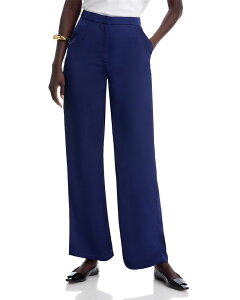 �~�\�b�N ���f�B�[�X �{�g���X �J�W���A���p���c ���C�h���b�O �N���[�v Misook x Lani Lynnaomi Wide Leg Crepe de Chine Pant Moonlit Navy �l�C�r�[