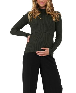 ���C�v�}�^�j�e�B ���f�B�[�X �A�E�^�[ �j�b�g�E�Z�[�^�[ Ripe Maternity Lift Up Nursing Knit Sweater Ivy