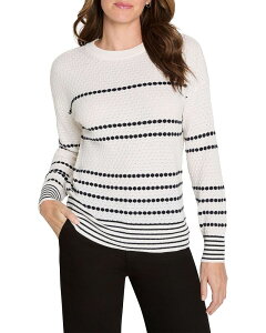 �j�b�N�v���X�]�[�C ���f�B�[�X �A�E�^�[ �j�b�g�E�Z�[�^�[ �R�b�g�� NIC+ZOE Circle Around Cotton Cashmere Sweater Creamulti �N���[��