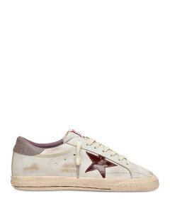 �S�[���f���O�[�X �����Y �V���[�Y �X�j�[�J�[ ���U�[ Golden Goose Men'super-Star Destroyed Foxing Leather Sneakers White Burgundy �z���C�g