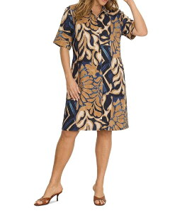 �j�b�N�v���X�]�[�C ���f�B�[�X �g�b�v�X �����s�[�X NIC+ZOE Devon Shift Dress Blue Multi �u���[
