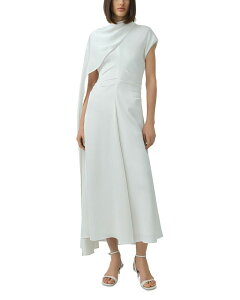 �V���J�C ���f�B�[�X �g�b�v�X �����s�[�X �h���[�v �~�f�B �T�e�� SIMKHAI Jacka Draped Satin Midi Dress Ivory �A�C�{���[