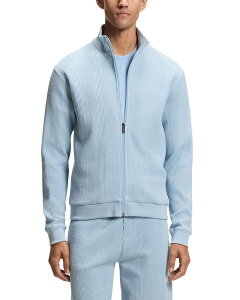 �q���[�S�{�X �����Y �A�E�^�[ �W���P�b�g�E�u���]�� Hugo Bosstructure Zip Jacket Light Pastel Blue �u���[