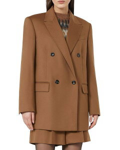�}�b�N�X�}�[�� ���f�B�[�X �A�E�^�[ �W���P�b�g�E�u���]�� �E�[�� �u���U�[ Max Mara Studio Msthobby Wool Blazer Tobacco