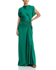 �G�[�G���V�[ ���f�B�[�X �g�b�v�X �����s�[�X �h���[�v A.L.C. Nadia Draped Gown Bright Emerald �G�������h