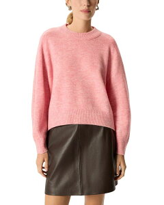 �z�C�b�X���Y ���f�B�[�X �A�E�^�[ �j�b�g�E�Z�[�^�[ Whistles Round Neck Curved Hem Sweater Pink �s���N