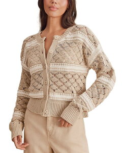 �X�v�����f�B�b�g ���f�B�[�X �A�E�^�[ �J�[�f�B�K�� �R�b�g�� �j�b�g Splendid Bennett Cotton Open Knit Pattern Cardigan Wheat/Shell