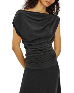���C���Y ���f�B�[�X �g�b�v�X �V���c �h���[�v �~�j Rails Dominic Draped Boat Neck Top Ash �A�b�V��