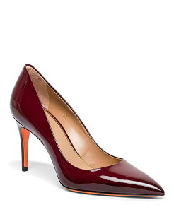 �T���g�[�j ���f�B�[�X �V���[�Y �p���v�X ���U�[ �q�[�� Santoni Women's High-Heel Patent Leather Pumps Red ���b�h