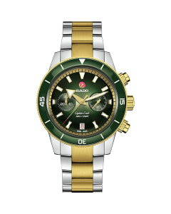 ���h ���f�B�[�X �A�N�Z�T���[ �r���v �L���b�v RADO Hyperchrome Captain Cook Chronograph 43mm Green/Two-Tone �O���[��