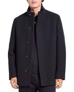 �Z�I���[ �����Y �A�E�^�[ �R�[�g �E�[�� Theory Clarence Wool Melton Coat Onyx Melange