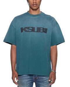 �X�r �����Y �g�b�v�X �V���c �N���[�l�b�N �R�b�g�� ���S Ksubi Blasted Ekcess Cotton Logo Crewneck T-Shirt Green �O���[��