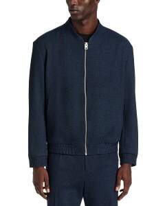 �q���[�S�{�X �����Y �A�E�^�[ �W���P�b�g�E�u���]�� �X�����t�B�b�g Hugo Boss Ukashi Slim Fit Zip Bomber Jacket Dark Blue �u���[