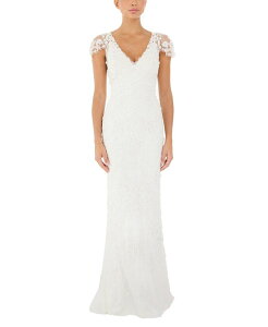 �W�F�j�[�E�p�b�J�� ���f�B�[�X �g�b�v�X �����s�[�X �t�����[�� ���[�X �t�����[ Jenny Packham Sweet Juliet Floralace Dress Ivory �A�C�{���[