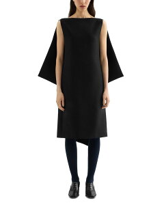 �W���E�T���_�[ ���f�B�[�X �g�b�v�X �����s�[�X �I�[�v���o�b�N �E�[�� �V���N Jil Sander Silk & Woolinear Shift Dress with Open Back Black �u���b�N