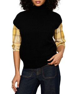 �T���N�`���A���[ ���f�B�[�X �A�E�^�[ �j�b�g�E�Z�[�^�[ ���b�N�l�b�N Sanctuary Mock Neck Sweater Shell Black �u���b�N