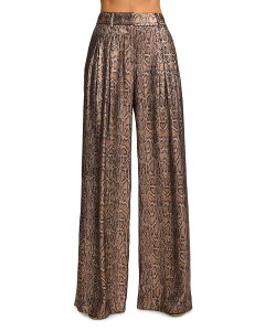 ���C�~�[ �u���b�N ���f�B�[�X �{�g���X �J�W���A���p���c ���C�h���b�O �g�[�� Ramy Brook Oscar Metallic Wide Leg Pants Metallic Python ���^���b�N