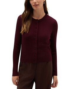 �z�b�u�X�����h�� ���f�B�[�X �A�E�^�[ �J�[�f�B�K�� �E�[�� �Z�[�^�[ HOBBS LONDON Elsa Wool Cardigan Sweater Fig Purple �p�[�v��