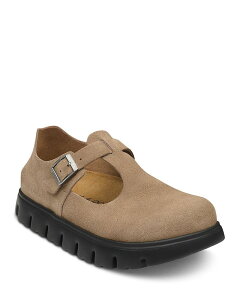 �r���P���V���g�b�N ���f�B�[�X �V���[�Y �p���v�X�G�[�h Birkenstock Women's Paris Chunky Suede Mary Jane Flats Gray Taupe �O���[