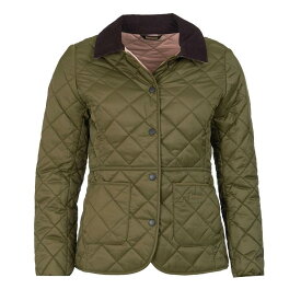 【送料無料】 バーブァー レディース ジャケット・ブルゾン アウター Deveron Quilted Jacket Olive