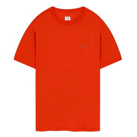 【送料無料】 シーピーカンパニー メンズ Tシャツ トップス Short Sleeve Basic Logo T Shirt Fiery Red 455