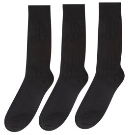 【送料無料】 プリングル メンズ 靴下 アンダーウェア 3 Pack Rib Socks Black