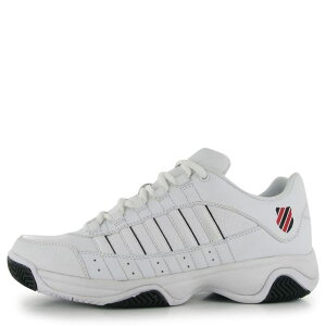 P[XCX Y V[Y Xj[J[ ejX White/Black/Red K Swiss Court Blast Men's Tennis Shoes