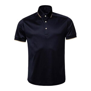 �G�g�� �����Y �g�b�v�X T�V���c �X�����t�B�b�g �|���V���c ETON Filo Di Scozia Polo Shirt Slim Fit Navy �l�C�r�[