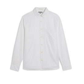 【送料無料】 テッドベーカー メンズ シャツ トップス Remark Linen Shirt White