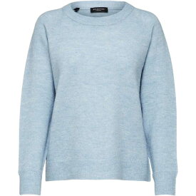 【送料無料】 セレクテッドフェム レディース ニット・セーター カーディガン アウター Selected Femme Lulu Knit Cardigan Womens Cashmere Blu