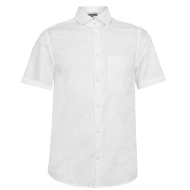 【送料無料】 テッドベーカー メンズ シャツ トップス Addle Linen Shirt White