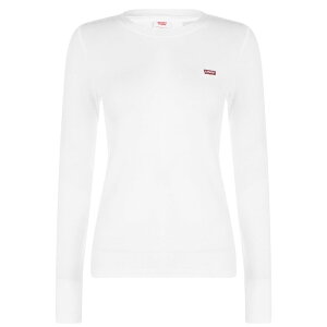 ���[�o�C�X ���f�B�[�X �g�b�v�X T�V���c Levis Long Sleeve Baby T Shirt White �z���C�g