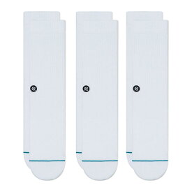 【送料無料】 スタンス メンズ 靴下 アンダーウェア Stance Icon 3 Pack Socks Wht/Wht/Wht