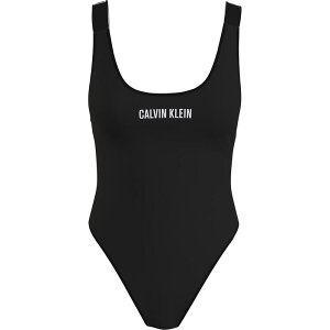 �J���o���N���C�� ���f�B�[�X ���� �㉺�Z�b�g Calvin Klein Scoop Back One Piece Swimsuit Pvh Black �u���b�N