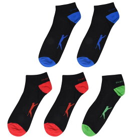 【送料無料】 スラセンジャー メンズ 靴下 アンダーウェア 5 Pack Trainer Socks Men's Bright Asst