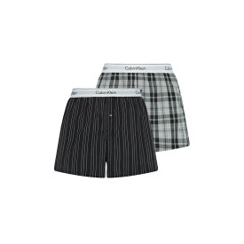 【送料無料】 カルバンクライン メンズ ボクサーパンツ アンダーウェア Two Pack Modern Boxers Ryan Stripe