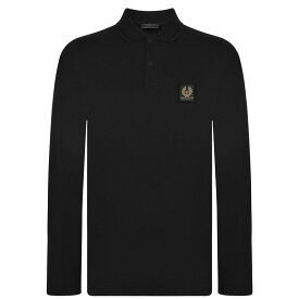 【送料無料】 ベルスタッフ メンズ Tシャツ トップス Long Sleeved Polo Shirt Black