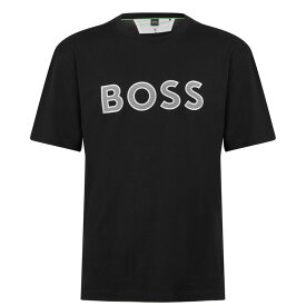 【送料無料】 ボス メンズ Tシャツ トップス Boss T-Shirt Mens Black/White 001