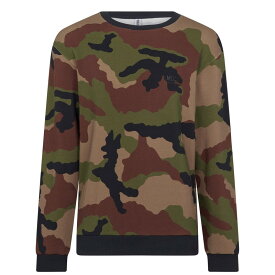 【送料無料】 モスキーノ メンズ パーカー・スウェット アウター Moschino Underwear Camouflage Sweatshirt Green A1430