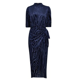 【送料無料】 ビバ レディース ワンピース トップス x Tess Daly Devore Dress Navy