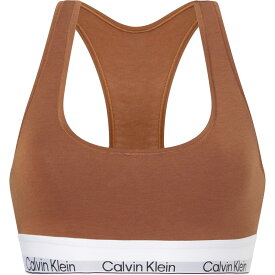 【送料無料】 カルバンクライン レディース ブラジャー アンダーウェア Modern Cotton Logo Bralette Warm Bronze