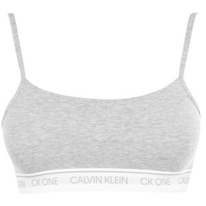 �J���o���N���C�� ���f�B�[�X �A���_�[�E�F�A �u���W���[ �R�b�g�� Calvin Klein ONE Cotton Unlined Bralet Grey Hthr 020 �O���[