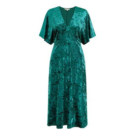 【送料無料】 ユミキム レディース ワンピース トップス Green Velvet Kimono Midi Dress Green