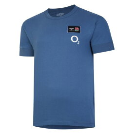 【送料無料】 アンブロ メンズ Tシャツ トップス England Rugby CVC T-shirt Adults Ensign Blue